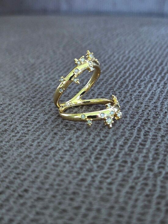 Alexis Bittar Jewelry - Alexis Bittar Double✌️ Banded Gold💛 Satellite🛰 Ring💍
